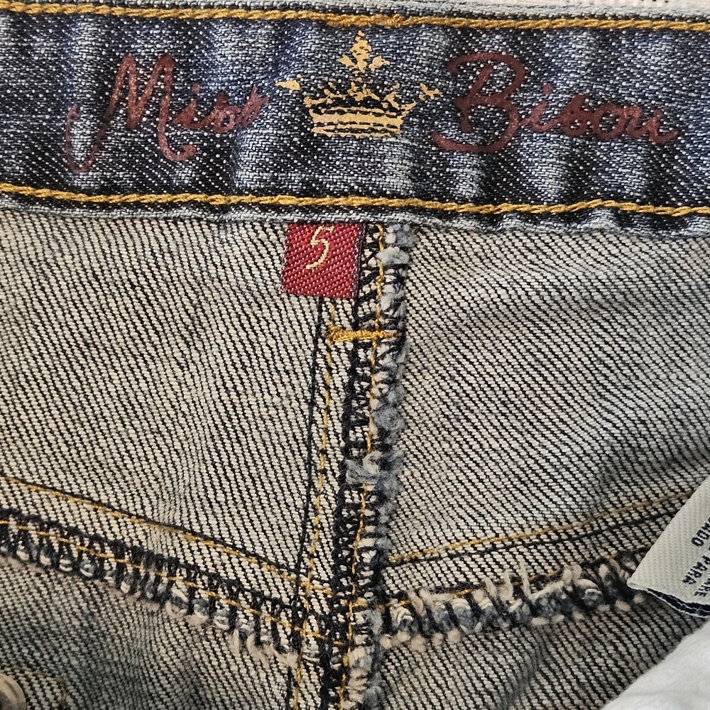 Vintage Y2K Miss Bisou Denim Maxi Skirt High Low Size 5 (Juniors) - Picture 8 of 16